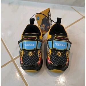 Tonka Construction Dump Truck Little Boys Size 5 Sneakers Slip On Light Up